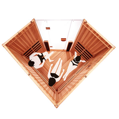 Clearlight Sanctuary C | Four Person Corner Infrared Sauna